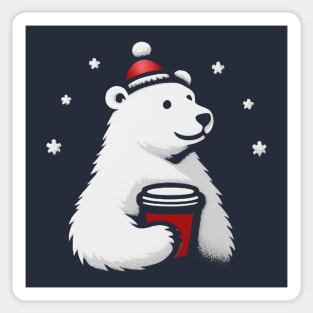 Polar bear Coffee Sticker